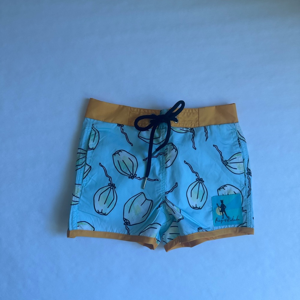 Stylish Kids' Blue and Tan Patterned Shorts